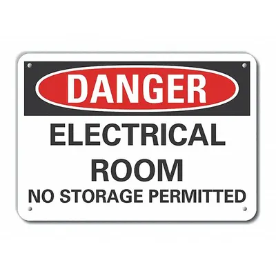 LYLE Danger: Electrical Room No Storage Permitted Sign - Danger: Electrical Room No Storage Permitted Signs