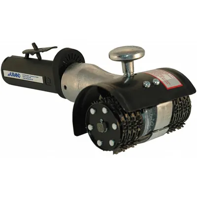 AURAND Air Powered Scarifier: Palm-Grip, 5 in Cleaning Area, Includes Dust Shroud - Palm-Grip Handheld Air-Powered Scarifiers