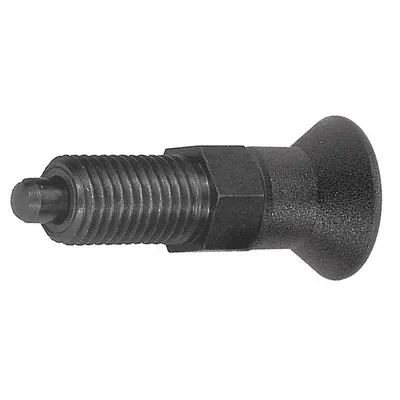 KIPP Indexing Plunger: Nonlocking, Steel, M8x1 Thread - Nonlocking Pull-Knob Indexing Plungers