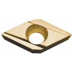 This diamond indexable turning insert is designed for precision finishing of non-ferrous materials such as aluminum, copper, and plastics. It is suitable for light finishing cuts in CNC lathe operations, delivering high surface quality and extended tool life.