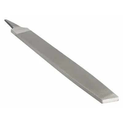 NICHOLSON Machinists File: Rectangular, Bastard Cut, 16 in Lg without Tang, 1 9/16 in Wd - Tapered Double-Cut Rectangular Files