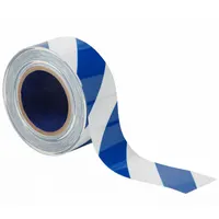 Floor Marking Tape: Gen Purpose, Striped, Blue/White, 2 in x 100 ft, 8 mil Tape Thick (MPN 170003)