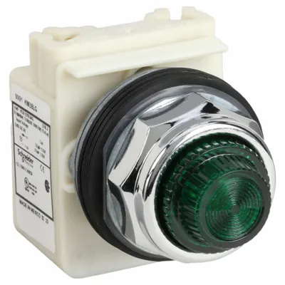 SCHNEIDER Pilot Light: 30 mm Panel Mounting Size, Green, LED - LED Pilot-Lights