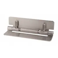 This full-surface weld-on butt hinge is made of stainless steel with a leaf width of 2 15/16 in. It features a plain bearing and a non-removable pin, designed for permanent mounting in industrial applications such as heavy doors, panels, and enclosures
