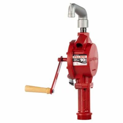 FILL-RITE Hand Pump: Rotary, Pump with Spout, Bung, 12.8 oz per stroke, Aluminum - Rotary-Action Fuel Transfer Pumps