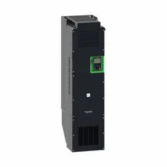 The SCHNEIDER Altivar ATV630D75M3US is a variable speed drive from the ATV600 series, designed for three-phase induction motors. It accepts 200-240V AC input and provides three-phase output for motors rated 75 to 100 hp. The chassis-style unit features IP21 protection for indoor use and is suitable for applications such as pumps, fans, and conveyors requiring adjustable speed control.