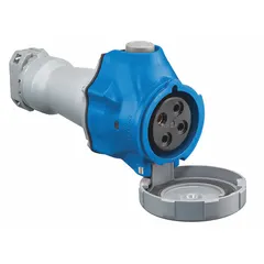 HUBBELL Pin and Sleeve Connector: Blue, 250V AC, Three Phase, 60 A_63 A, 3 Pole, 4 Wire (MPN HBLS460C9W). Key specifications — Brand: HUBBELL.