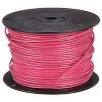 SOUTHWIRE Hookup Wire: 16 AWG Conductor Size, Pink, 500 ft Overall Lg, 600 V Volt (MPN 411020511)