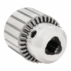 Slot-drive taper-mount keyed drill chuck with JT3 taper mount, designed for industrial drilling applications. Capacity range from 3/16 in to 51/64 in. Includes K4 key for tightening. Suitable for use with drill presses and other machines accepting JT3 taper spindles.