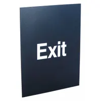 VISIONTRON Acrylic Sign: Black, Exit (Front and Back) Message, 11 in Overall Lg, 8 1/2 in Overall Wd (MPN PS811-02BK)