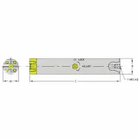 Indexable boring bar for precision internal boring operations in machining centers and lathes. Designed for enlarging and finishing holes to tight tolerances in metalworking applications. Uses replaceable cutting inserts for efficient material removal