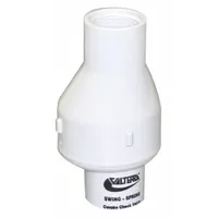 VALTERRA Check Valve: Swing, Inline Valve Body, 3/4 in Pipe Size, FIP x FIP, PVC, For Water Media (MPN 200-07F)