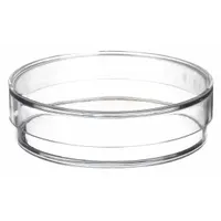 Petri Dish: 60 mm Dia, 15 mm Overall Ht, No Surface Treatment, Lid, Polystyrene, Sterile, Clear, Bag