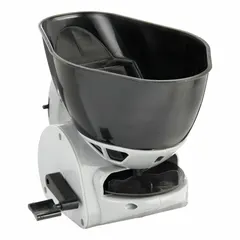 This handheld broadcast spreader from WESTWARD is designed for distributing granular materials such as seed, fertilizer, or ice melt. It has a 3.3 lb capacity and features a steel rod for durability and a polypropylene hopper. Suitable for light-duty use on lawns, gardens, and walkways.