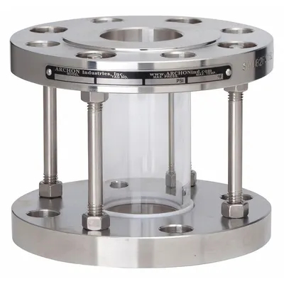 ARCHON INDUSTRIES, INC. Single Wall Sight Flow Indicator: Stainless Steel - Full-View Flow Indicators
