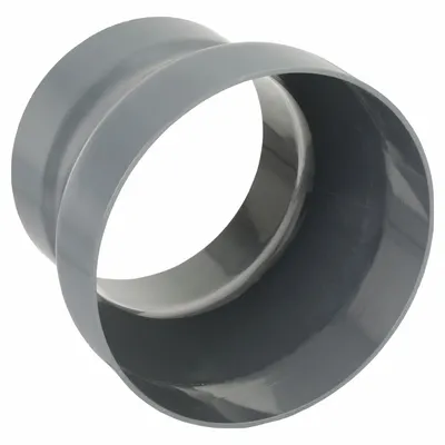 PLASTIC SUPPLY Duct Reducer: PVC, For 9 in_11 in Duct Dia, 8 5/8 in Overall Lg, 11 in Inlet Dia - Reducers