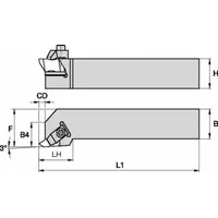 WIDIA Indexable Thread Turning Tool Holder (MPN 3638591)