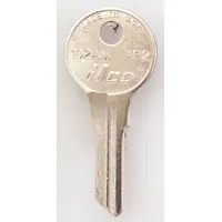 Key Blank: Compatible with Chicago Locks, Key ID # AP2, 6 Pins, Brass (MPN 102AM-AP2)