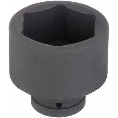 This 1-inch drive impact socket features a 2-5/8-inch SAE hex size with a 6-point standard configuration. The black phosphate finish provides corrosion resistance. Designed for use with impact tools in heavy-duty fastening and loosening applications on large SAE fasteners.