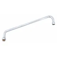 T&S BRASS Spout: Spout, Double-Bend, Swivel Spout, Brass, Chrome, 26.3 gpm Flow Rate, Laminar (MPN 064X)