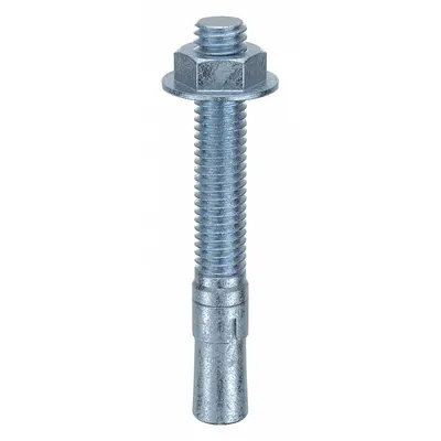 MKT FASTENING 3/8" x 3" Steel Wedge Anchor, Zinc Yellow, 50-Pack - Steel Wedge Anchors