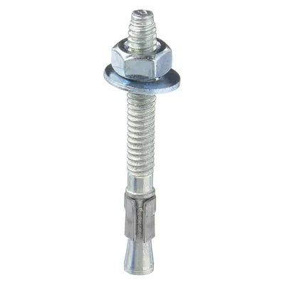 MKT FASTENING 1/4" x 3-1/4" Steel Wedge Anchor, Zinc Plated, 20-Pack - Steel Wedge Anchors