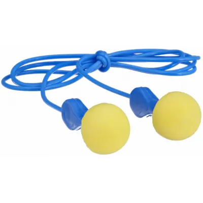 3M Ear Plugs: Pod, 26 dB NRR, Metal-Detectable, Corded, Reusable, Push-In - Pod-Shaped Earplugs