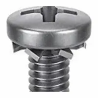 SEMS Screw: External Tooth, M4x0.70 Thread Size, 8 mm Lg, Stainless Steel, Passivated, Pan, 10 PK (MPN 1-MPE-4-8)