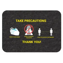 This pack of four black floor mats is designed for drying applications in industrial environments. Each mat measures 2 ft wide by 17 in long with a smooth surface. Suitable for use in workshops, warehouses, or maintenance areas to mark zones or absorb moisture.