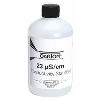OAKTON Conductivity Calibration Solution: ACS, 500 mL Volume, Liquid, 23 microsiemens, Plastic, 1 (MPN WD-00653-23)