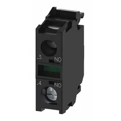 This contact block from Siemens is designed for 22 mm panel mounting and features a 1NO momentary switch action with screw terminals. It is suitable for use in industrial control panels, machinery, and process equipment where reliable pushbutton control is required.