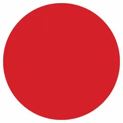 Red circular paper label with 3-inch diameter for indoor use. Blank surface allows custom marking for inventory identification on equipment, bins, or shelves. Supplied in a pack of 500.