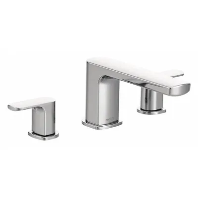 RIZON T935 Bathtub Faucet Trim, Chrome, 7 3/4 in Spout Reach - Bathtub Faucets With Spouts & Handles