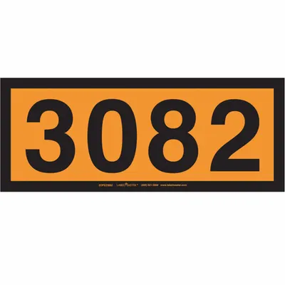 LABELMASTER Preprinted UN Number Placard 3082