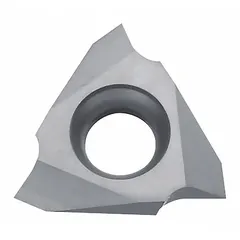 Indexable carbide insert for external or internal thread turning on CNC lathes and manual machines. Designed for producing precise thread profiles in metal workpieces across general machining applications.