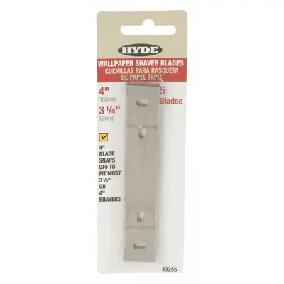 HYDE Replacement Scraper Blade: 4 in Overall Lg (MPN 33255) - Replacement Scraper Blades