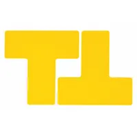 Floor Marking Tape: T, Solid, Yellow, No Legend, 3 in x 8 in, 8 mil Tape Thick, Brady®, B-514, 20 PK (MPN 104451)