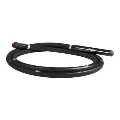MILWAUKEE Vibrator Whip: MXF372-2XC/MXF372-2XCB, 16 ft Overall Lg, 2 1/4 in Overall Wd - Replacement Shafts for Concrete Vibrators