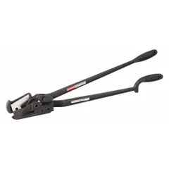 This SIGNODE 2-handed cutter tool is designed for cutting steel strapping in industrial packaging and shipping applications. It fits .050 strap tensile and has an overall length of 25 1/2 inches for controlled cutting.