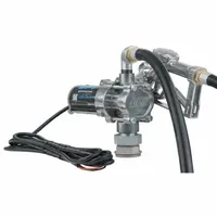 GPI Electric Drum Pump: 12 V DC, 1/10 hp HP, 8 gpm Max. Flow Rate, Pump with Hose & Nozzle, Aluminum (MPN 137100-05)