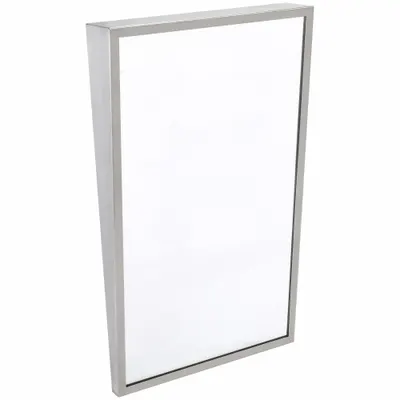 SEE ALL INDUSTRIES Bathroom Mirror: Rectangular, Glass, 30 in Overall Ht, 18 in Overall Wd - Tamper-Resistant Bathroom Mirrors