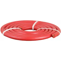 Red cut-to-length jumper cable with 3/0 ga wire gauge, 120 in length, and 239 A max current. Suitable for high-current jump-starting applications in automotive, truck, and industrial maintenance settings.
