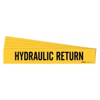 Pipe Marker: Hydraulic Return, Yellow, Black, Fits 2 1/2 to 7 7/8 in Pipe O.D., 1 Pipe Markers, 5 PK (MPN 7154-1-PK)