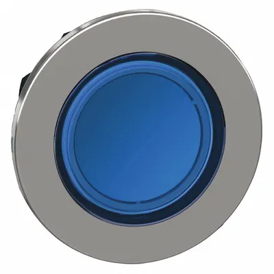 SCHNEIDER Push Button Head: 30 mm Panel Size, Illuminated, Metallic - Heads for Push Buttons