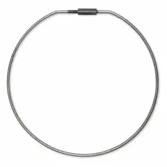 This steel split key ring has an 11-inch diameter and a galvanized finish in gray. It is used for organizing and securing large sets of keys, tools, or industrial tags in maintenance, facility management, and warehouse settings.