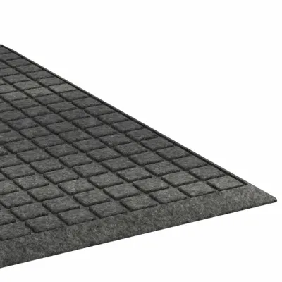 CONDOR Entrance Runner: Waffle, Indoor, Heavy, 4 ft x 10 ft, 3/8 in Thick, Polypropylene - Waffle Scraper-Dryer Mats