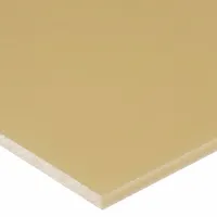 ABS Bar: 0.75 in Thick, 6 in x 12 in, Opaque, Beige, 6,200 psi Tensile Strength, 5.6 ft-lb/in (MPN BULK-PS-ABS-483)