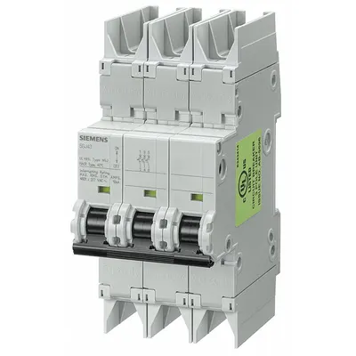 Siemens 5SJ43038HG42 D-Curve 3-Pole UL489 Miniature Circuit Breaker - D-Curve, 3-Pole UL489 DIN Rail-Mount Miniature Circuit Breakers