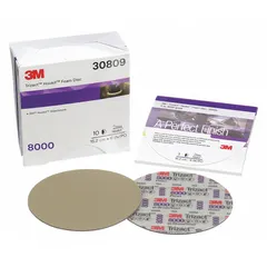 This 6-inch diameter, 1/4-inch thick silicon carbide disc features a hook-and-loop backing for use with rotary sanders on painted surfaces. The patterned mineral structures provide a combination of fast cut and consistent finish.