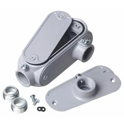 RACO Conduit Outlet Body: Aluminum, 3/4 in Trade Size, LB/LL/LR/T Body - C or T/LR/LL/LB - Type